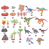 Little Story Simulated Dinosaur With Ic Vocalization Toy - 6Pcs