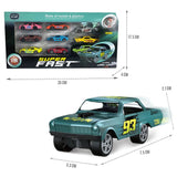 Little Story Slide Die Cast Toy Car Play Set -16Pcs