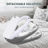 Little Story Feather Soft Breathable Fiberfill Newborn Lounger Bed - Grey