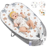 Little Story Galaxy Soft Breathable Fiberfill Newborn Lounger Bed - Grey