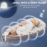 Little Story Galaxy Soft Breathable Fiberfill Newborn Lounger Bed - Grey