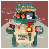 Little Story 3-In-1 Mode Supermarket Toy Set School Bag (36 Pcs) - Green