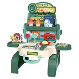 Little Story 3-In-1 Mode Supermarket Toy Set School Bag (36 Pcs) - Green