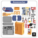 Little Story 4-In-1 Mode Tools Table Toy Set Luggage Case (39 Pcs) - Yelllow