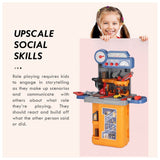 Little Story 4-In-1 Mode Tools Table Toy Set Luggage Case (39 Pcs) - Yelllow