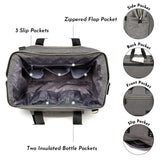 Little Story Zera Mom Dad Diaper Bag-  Grey