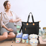 Little Story Colorland Kenzie Pack And Go Baby Travel Diaper Tote Hand Bag - Black