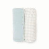 Little Unicorn Stretch Knit Swaddle - Frost Green (Pack of 2)