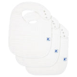 Little Unicorn 3 Pack Cotton Muslin Classic Bib Set - White Set