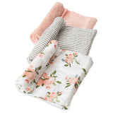 Little Unicorn Cotton Muslin Swaddle Set - Watercolor Roses (Pack of 3)