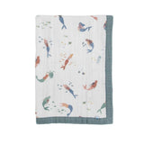 Little Unicorn Cotton Muslin Baby Blanket - Mermaids