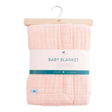 Little Unicorn Cotton Muslin Baby Blanket - Rose Petal