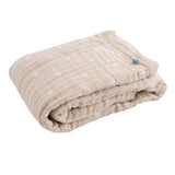 Little Unicorn Cotton Muslin Baby Blanket - Taupe Cross