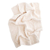 Little Unicorn Cotton Muslin Baby Blanket - Taupe Cross