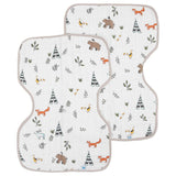 Little Unicorn Cotton Muslin Burp Cloth 2 Pack - Forest Friends
