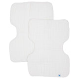 Little Unicorn Cotton Muslin Burp Cloth 2 Pack - White