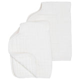 Little Unicorn Cotton Muslin Burp Cloth 2 Pack - White
