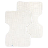 Little Unicorn Cotton Muslin Burp Cloth 2 Pack - Tan Gingham