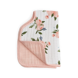 Little Unicorn Cotton Muslin Burp Cloth - Watercolor Roses 2