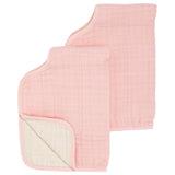 Little Unicorn Cotton Muslin Burp Cloth 2 Pack - Rose Petal