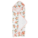 Little Unicorn Cotton Muslin Hooded Infant Towel - Watercolor Roses