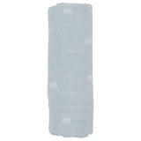 Little Unicorn Cotton Muslin Single Swaddle - Blue Rainbow