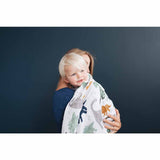 Little Unicorn Cotton Muslin Single Swaddle - Dino Friends