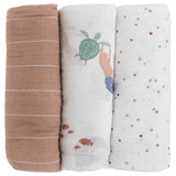 Little Unicorn 3-Pack Cotton Muslin Swaddle Set - Mermaids Set