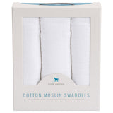 Little Unicorn Cotton Muslin Swaddle Set - White (Pack of 3)