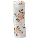Little Unicorn Cotton Muslin Single Swaddle - Watercolor Roses