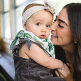 Little Unicorn Cotton Muslin Reversible Bandana Bib - Tropical Leaf