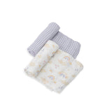 Little Unicorn Deluxe Muslin Swaddle Set - Rainbow Gingham (Pack of 2)