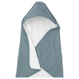Little Unicorn Cotton Muslin Hooded Infant Towel - Sea