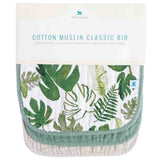 Little Unicorn 3 Pack Cotton Muslin Classic Bib Set - Tropical Leaf