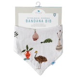Little Unicorn Deluxe Muslin Reversible Bandana Bib - Safari Social