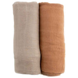 Little Unicorn Deluxe Muslin Swaddle 2 Pack Set - Caramel