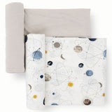 Little Unicorn Stretch Knit Swaddle 2 Pack - Planets
