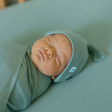 Little Unicorn Stretch Knit Swaddle and Hat Set - Harbor