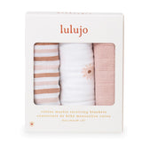 Lulujo Muslin Cloths (70cm x 70cm) - Daisies (Pack of 3)
