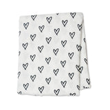 Lulujo Bamboo Swaddle - Messy Hearts