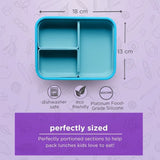 Lunchbots  Medium Build-A-Bento - Ocean Blue