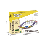 Magnetic Fields Magnetic Building Tracks With Electric Car - 113 Pcs