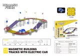Magnetic Fields Magnetic Building Tracks With Electric Car - 113 Pcs