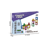 Magnetic Fields Magnetic Tiles Blocks Pipe Set - 34 Pcs