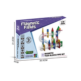 Magnetic Fields Magnetic Tiles Blocks Pipe Set - 53 Pcs