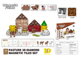 Magnetic Fields 3D Diamond Magnetic  Farm Series Sheet - 30Pcs
