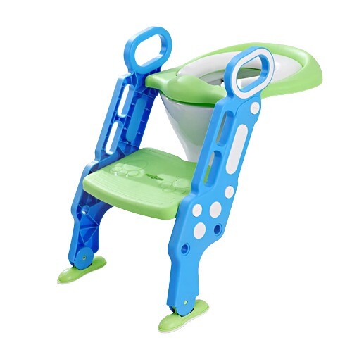 Pikkaboo EasyGo+ Potty Training Seat with Step Ladder - Blue & Green