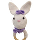 Pikkaboo HeavenlyHugs Miss Rabbit Handmade Crochet Teether