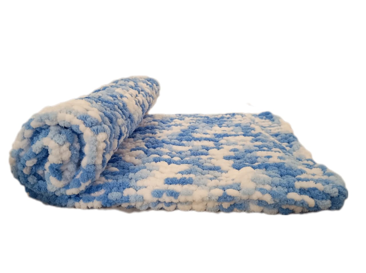 Pikkaboo HeavenlyHugs Handmade Crochet Baby Blanket - Blue - Laadlee