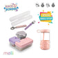 Melii Back To School Bundle - Snack Box, Bottle & Utensil Set - Pink & Purple - Laadlee